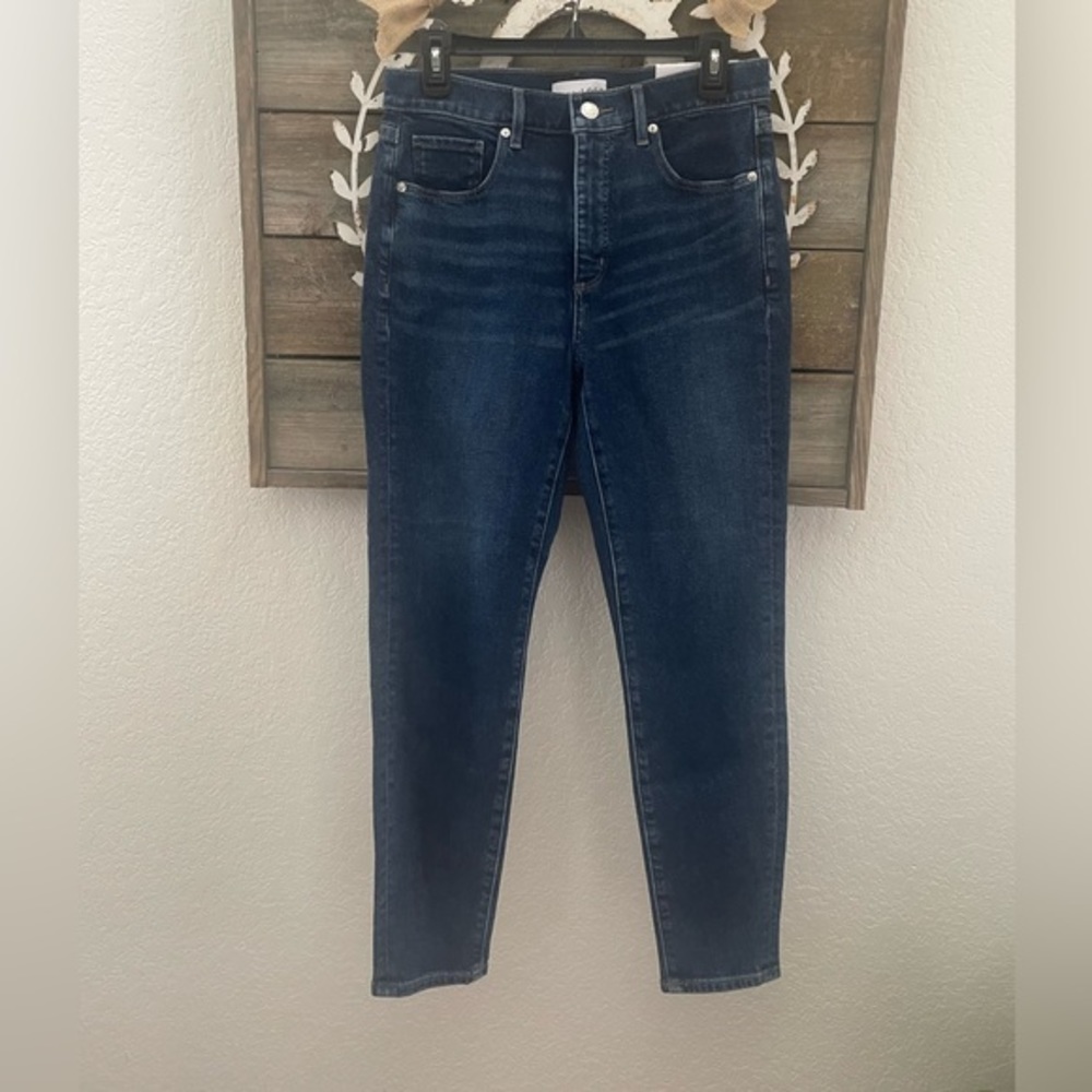 LOFT high waist skinny ankle dark wash stretch denim size 6 28 NWT